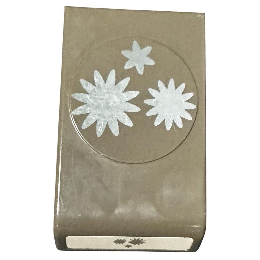 Stampin Up Paper Punch Blossom Bunch 140612 Retired Flower Tool Locking Flat